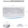 Subblim Combo Dual Prowave Teclado y Ratón Ergonómicos Blanco